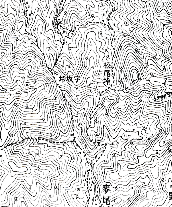 松尾峠の古い地図